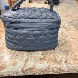 MZ Wallace Quilted Denim Vanity Cosmetic Bag